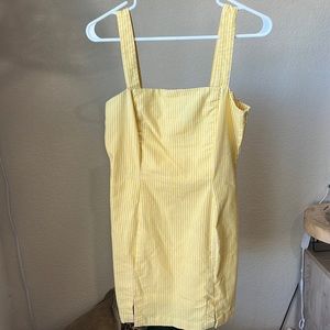 Medium Forever 21 dress! Yellow with white pin stripes